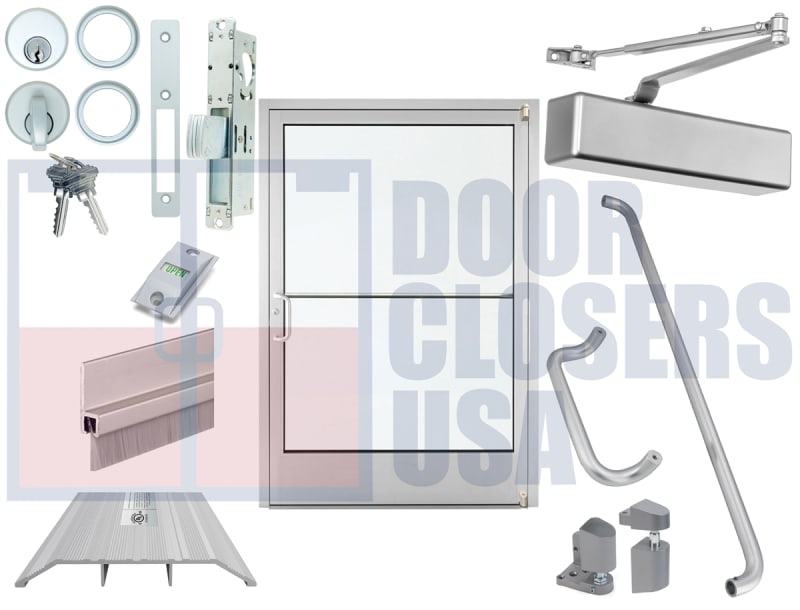 48x80 Storefront Door USA-Made, Pre-Glazed 48x80 Storefront Door USA-Made, Pre-Glazed