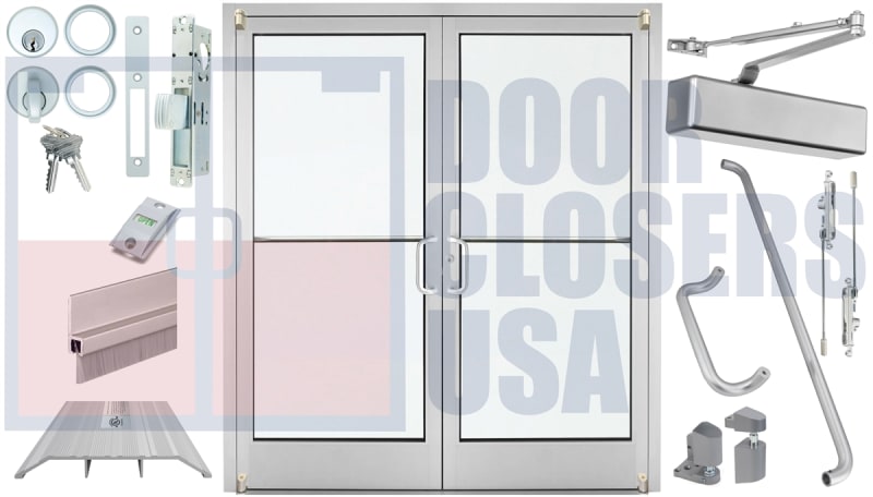 72"x80" ADA Energy-Efficient Glass Double Door | Made in USA