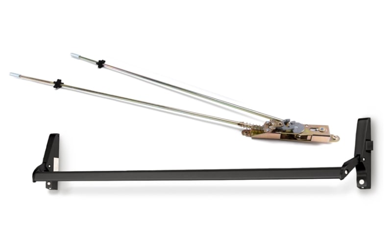 Calibre Right Hand Reverse Concealed Vertical Rod Cross Bar Panic Hardware Assembly, For 36 in. to 48 in. Wide x 84 in. Tall Doors, Dark Bronze Finish