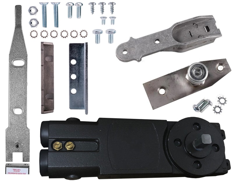 Coral AP OHCC Concealed Closer End Load Kit 1, With Center Hung End Load Arm and Universal Threshold or Floor Pivot (1-9/16 in. Door Rail Depth)