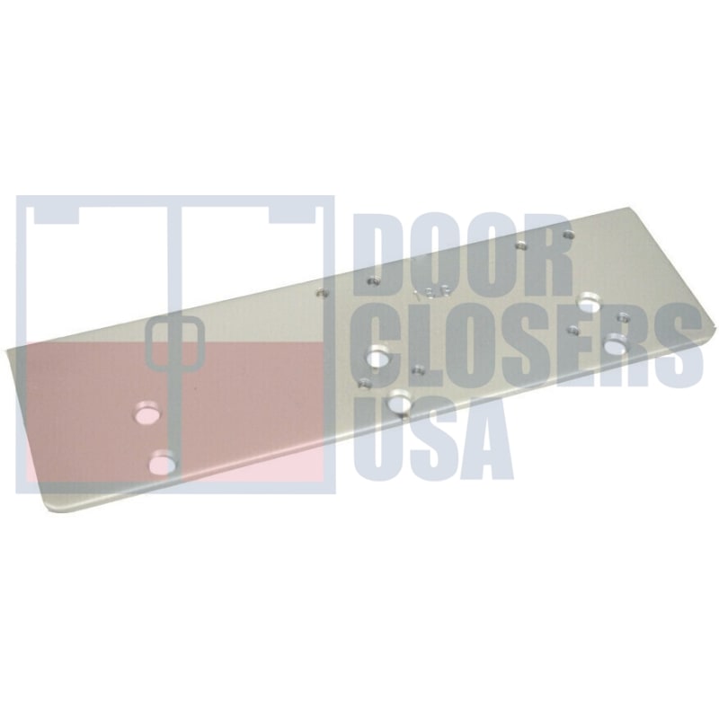 Door Controls USA 4116 Surface Mount Door Closer â€” Top Jamb Installation Mounting Plate For Flush Ceiling, Aluminum Finish