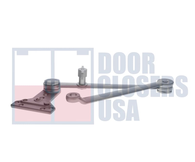 Door Controls USA 4116 Surface Mount Door Closer â€” Spring Cushion Replacement Arm With Hold Open Function, Aluminum Finish