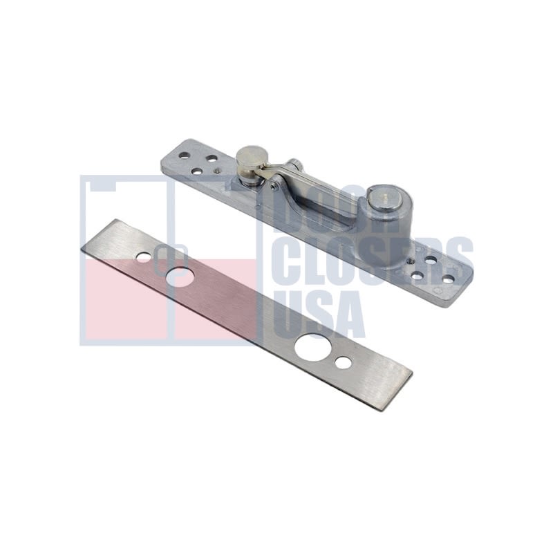 Dorma Walking Beam Pivot For Center Hung Door Applications For 3-1/8 in. Width x 13-7/16 in. Length x 2-3/8 in. Height Floor Concealed Closers, Brushed Stainless Steel Finish