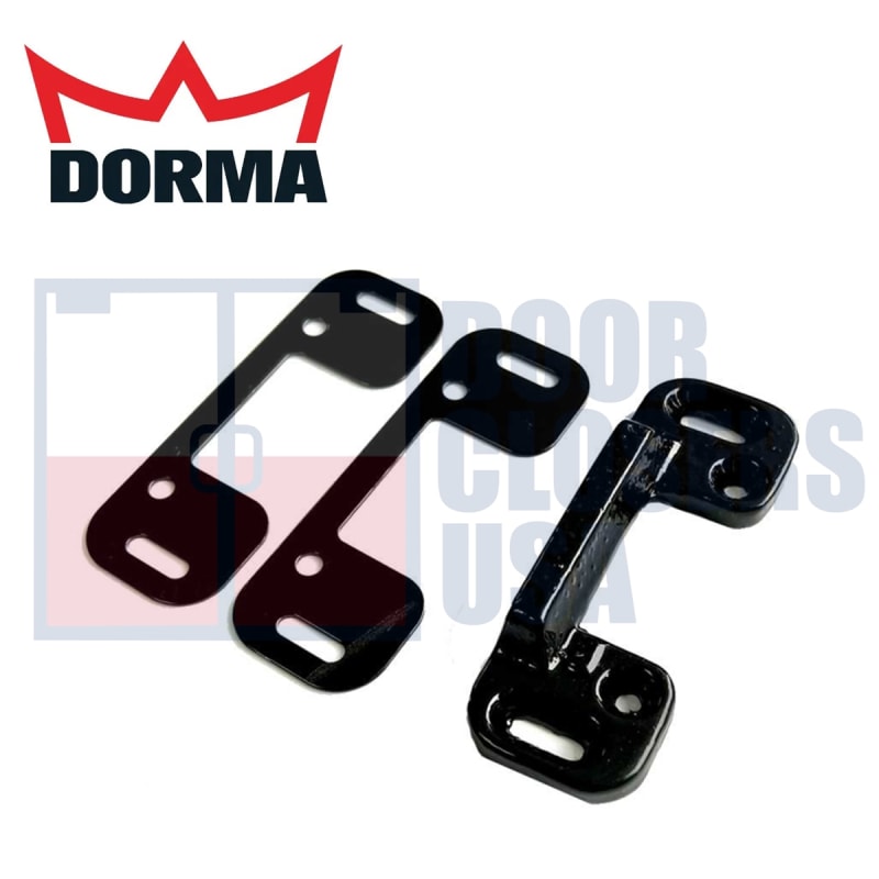 Dorma Extended Lip Strike For 9300 Series Rim Panic Bar, Black Finish