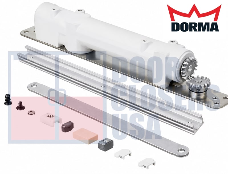 Dorma ITS96 Series ADA Concealed Door Closer, Adjustable Spring Size 1-3, Aluminum Finish