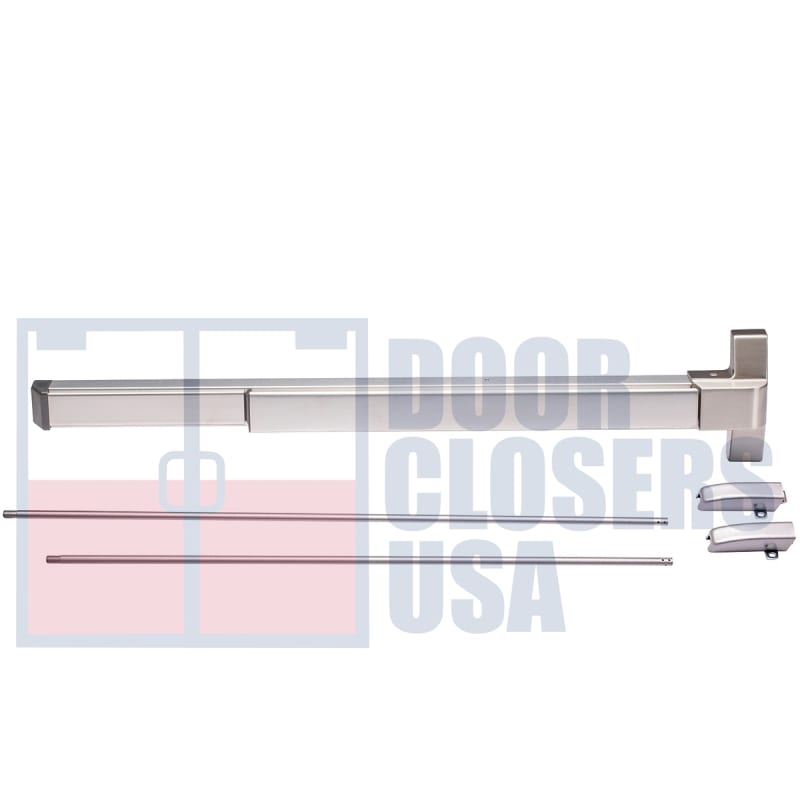 PB11 Series Fire Rated Surface Vertical Rod Panic Bar For 36 in. Wide x 84 in. Tall Door, Satin Stainless Steel Finish