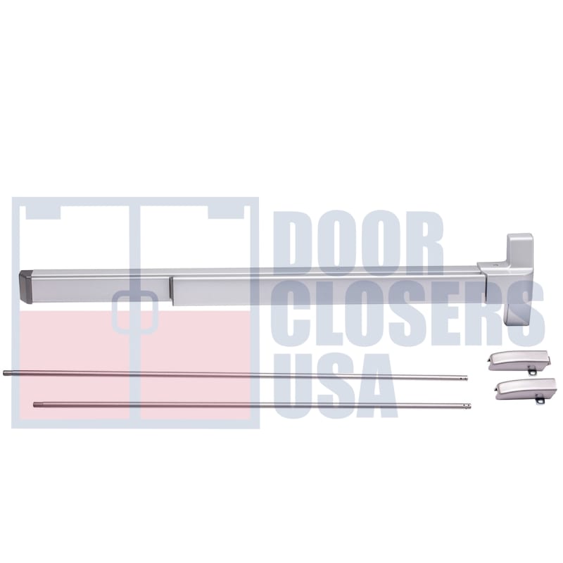 PB11 Series Fire Rated Surface Vertical Rod Panic Bar For 48 in. Wide x 84 in. Tall Door, Aluminum Finish