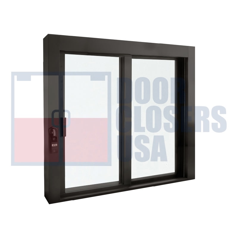 Entrance-Liteâ„¢ 36" x 36" XO Sliding Service Window â€“ Black Bronze Anodized, Made in USA (3-4 Week Production)