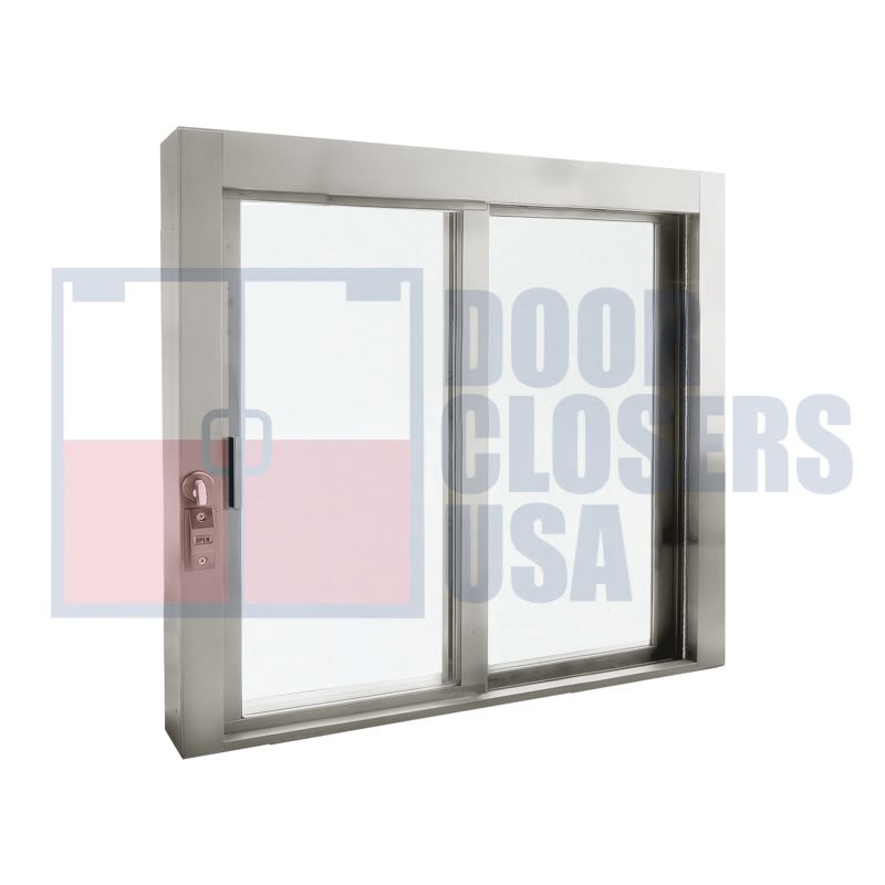 Entrance-Liteâ„¢ 36" x 36" XO Sliding Service Window â€“ Clear Anodized, Made in USA (3-4 Week Production)