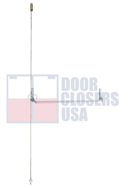 Falcon 1990EO-3684-P28 Concealed Vertical Rod Crossbar Panic, 41" Crossbar (Can Be Field Cut), For 36" Wide x 84" Tall Door, P28 Silver Painted Finish