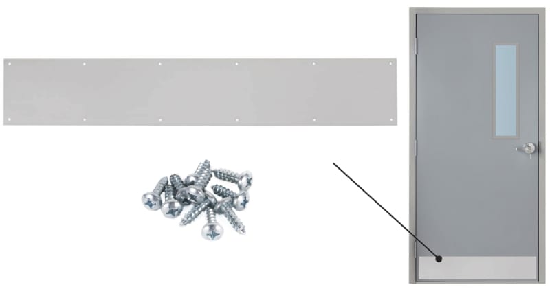6 in Tall Hollow Metal Door Kick Plate