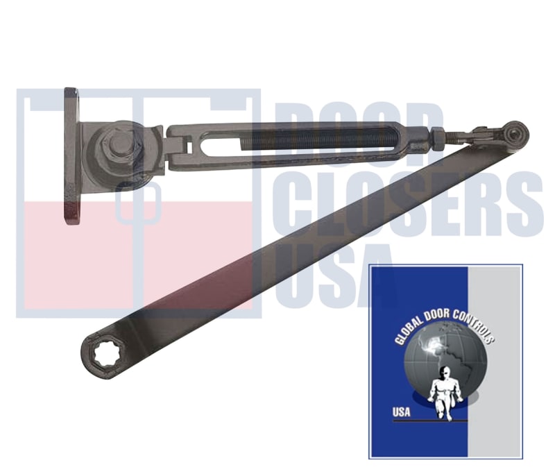 Global Door Controls Hold Open Arm For 11-3/32 in. x 3/4 in. Door Closer, Dark Bronze Finish
