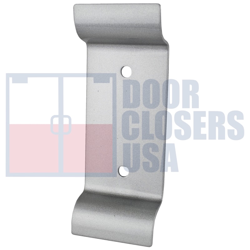 Global Door Controls Pull Plate For 1-15/16 in. Wide x 6-1/8 in. Tall Chassis Head, 1-7/8 in. Tall Push Bar Rim Panic Bar, Aluminum Finish