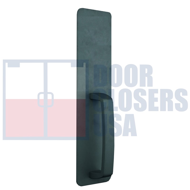 Global Door Controls Dummy Handle For 2-3/16 in. Wide x 6-1/8 in. Tall Chassis Head, 2-1/4 in. Tall Push Bar Rim Panic Bar, Dark Bronze Finish