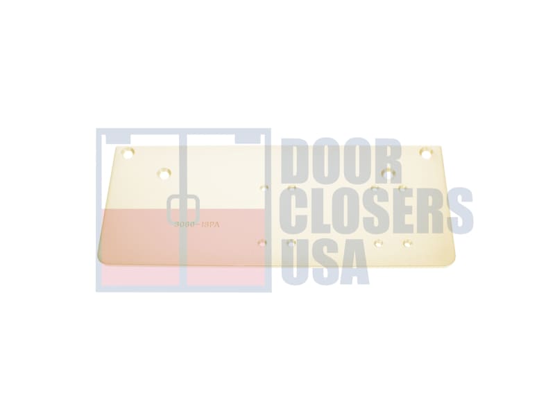 Hager 5100 Surface Mount Door Closer â€” Parallel Arm Installation Drop Plate For Doors With Narrow Top Rail, Gold Finish