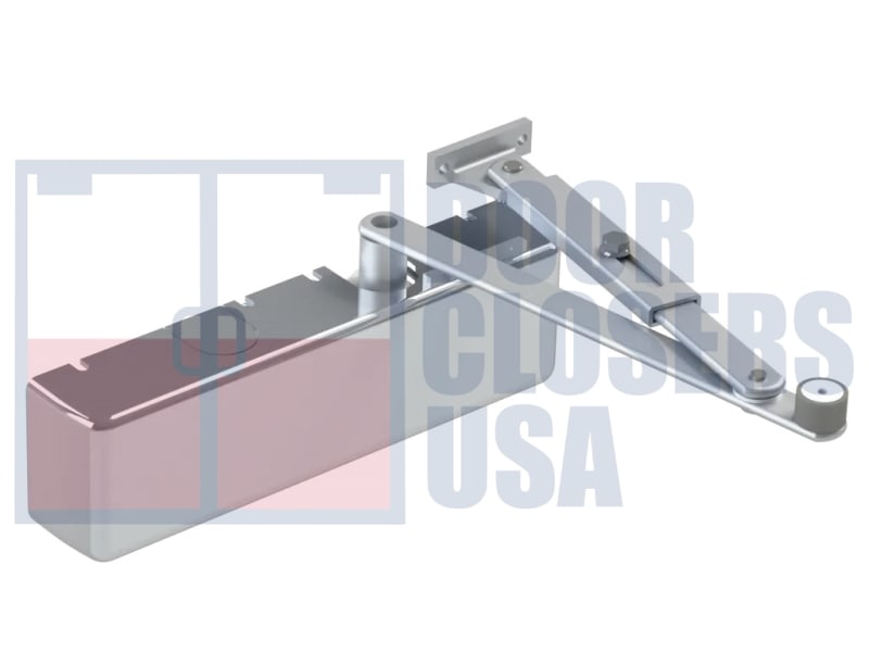 Hager 5100 Series Door Closer â€“ Heavy-Duty Grade 1, Adjustable 1â€“6, ADA Barrier Free, UL Fire Rated, Aluminum, 5123 Pull Side Stop Arm (Regular Mount Only)