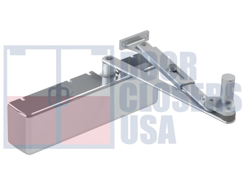 Hager 5100 Series Door Closer â€“ Heavy-Duty Grade 1, Adjustable 1â€“6, ADA Barrier Free, Aluminum, 5124 Pull Side Hold-Open Stop Arm (Regular Mount Only, Not for Fire Rated Doors)