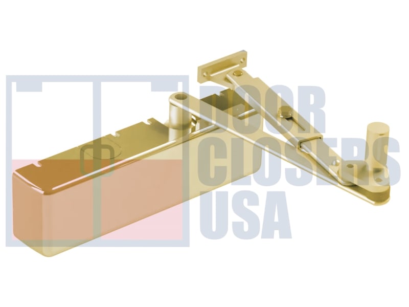 Hager 5100 Series Door Closer â€“ Heavy-Duty Grade 1, Adjustable 1â€“6, ADA Barrier Free, Gold, 5124 Pull Side Hold-Open Stop Arm (Regular Mount Only, Not for Fire Rated Doors)