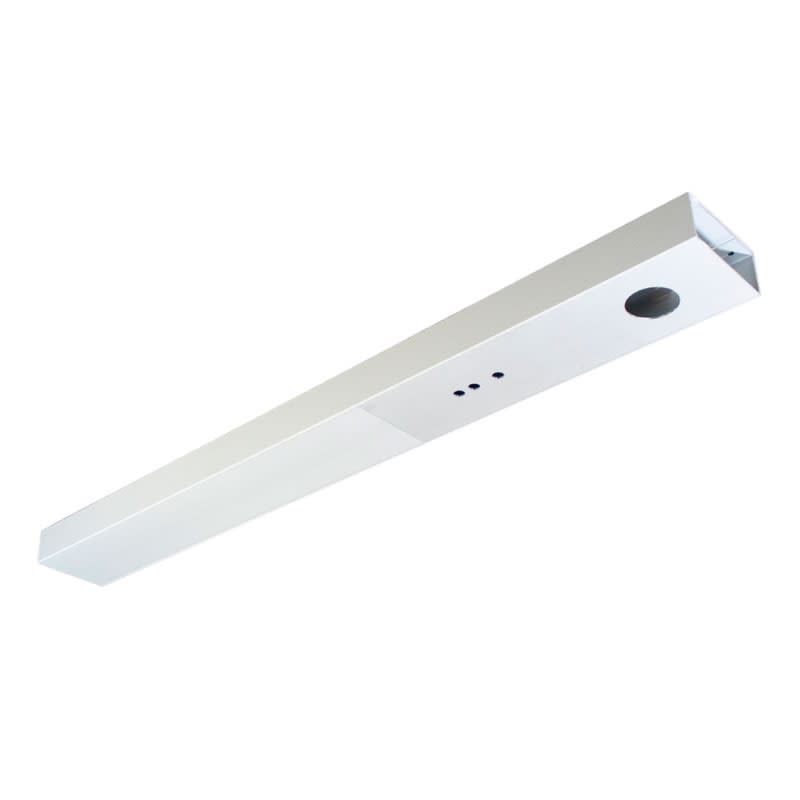 Glass Door Header, 4 in. Wide x 1-3/4 in. Tall x 36 in. Length, Prepped For Concealed Closer Body, Satin Anodized Finish
