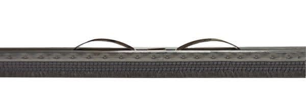 Kawneer Commercial Storefront Door Leading Edge Channel Weatherstripping, 96 in. Length, Gray Finish