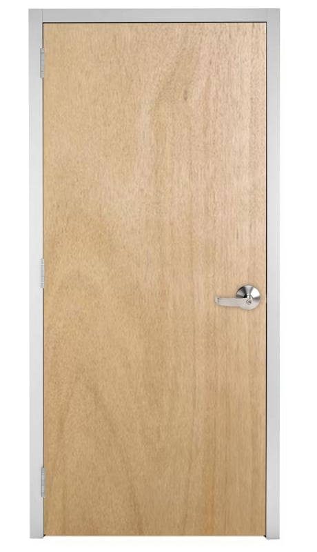 Office-Lite Architectural 36" x 80" Interior Right Hand Commercial Wood Door Package - Solid Core Birch, Clear Anodized Aluminum Knock Down Frame, Hardware Included (4 Week Production Time) Office-Lite Architectural 36" x 80" Interior Right Hand Commercial Wood Door Package - Solid Core Birch, Clear Anodized Aluminum Knock Down Frame, Hardware Included (4 Week Production Time)
