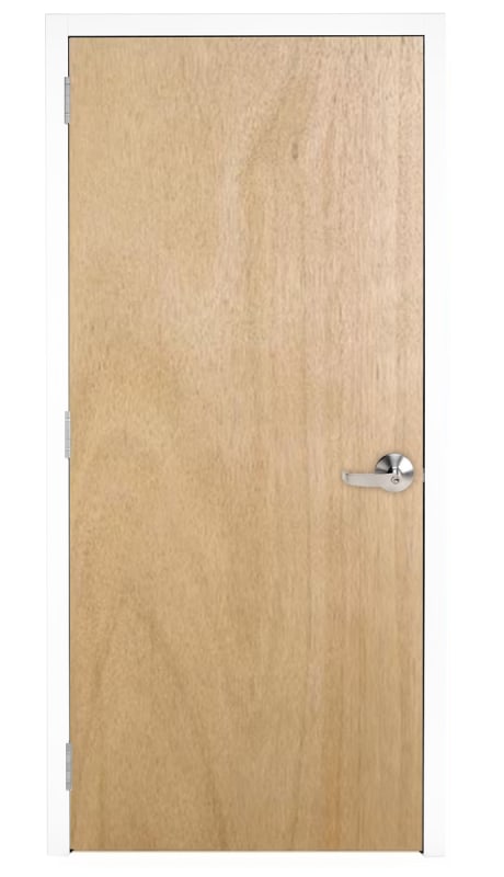 Office-Lite Architectural 36" x 84" Interior Right Hand Commercial Wood Door Package - Solid Core Birch, White Painted Aluminum Knock Down Frame, Hardware Included (4 Week Production Time) Office-Lite Architectural 36" x 84" Interior Right Hand Commercial Wood Door Package - Solid Core Birch, White Painted Aluminum Knock Down Frame, Hardware Included (4 Week Production Time)