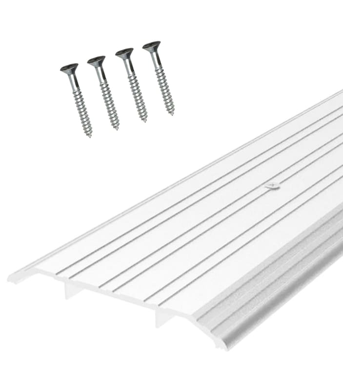 96 in. Length Hollow Metal Door Saddle Threshold, 5 in. Wide x 1/2 in. Height, With Pre-Drilled Holes, Mill Finish