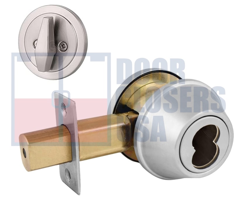 Phoenix AccuTurn 6000 Grade 2 Single Cylinder Deadbolt â€“ SFIC Format (Less Core, No Cylinder), Thumbturn Inside, 2-3/4" Backset, Fits 1-3/4" Doors