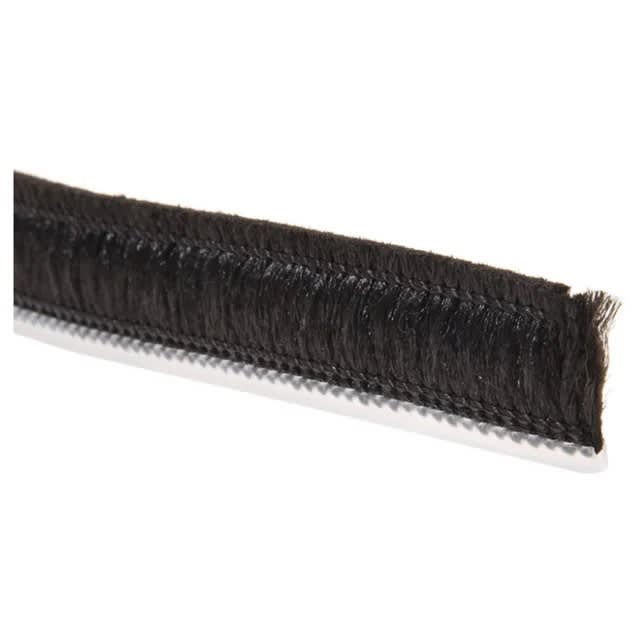 Rebco Commercial Storefront Door Leading Edge Slide In Weatherstripping, 84 in. Length, Black Finish