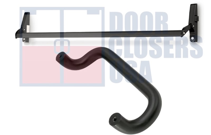 ED45 Series Right Hand Reverse Rim Panic Exit Device With Outside Pull Handle, Dark Bronze Finish
