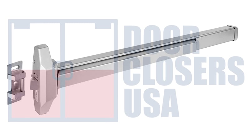 ED85 Narrow Stile Rim Panic Hardware For 36 in. Glass Door, Aluminum Finish