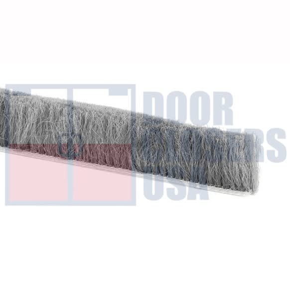 Tubelite Commercial Storefront Door Leading Edge Slide In Weatherstripping, 84 in. Length, 5/16 in. Height, Gray Finish For Legacy Doors With 1 Strip Down Door Stile