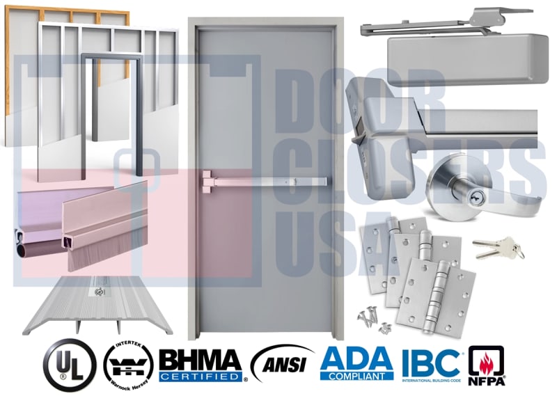 Steel-Liteâ„¢ 36" x 80" Hollow Metal Door, NFPA 80, Panic Bar, USA Made