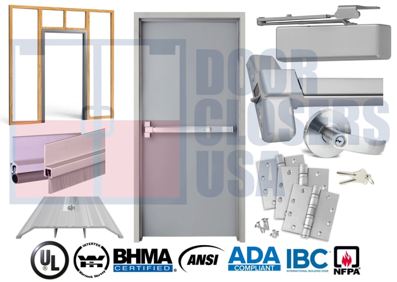 48" x 84" Hollow Metal Door, NFPA 80, Panic Bar & Trim 48" x 84" Hollow Metal Door, NFPA 80, Panic Bar & Trim