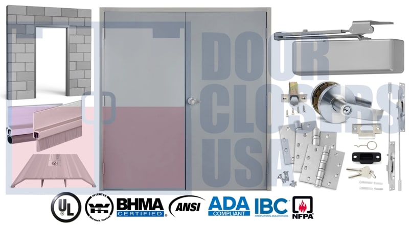 96" x 84" Exterior Double Hollow Metal Door, USA Made 96" x 84" Exterior Double Hollow Metal Door, USA Made