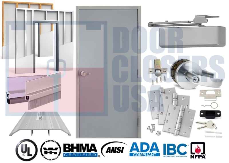 Steel-Lite, Architectural Hollow Metal Door 48" x 84", NFPA, ADA, IBC, UL Listed, KD Frame, USA Made Steel-Lite, Architectural Hollow Metal Door 48" x 84", NFPA, ADA, IBC, UL Listed, KD Frame, USA Made