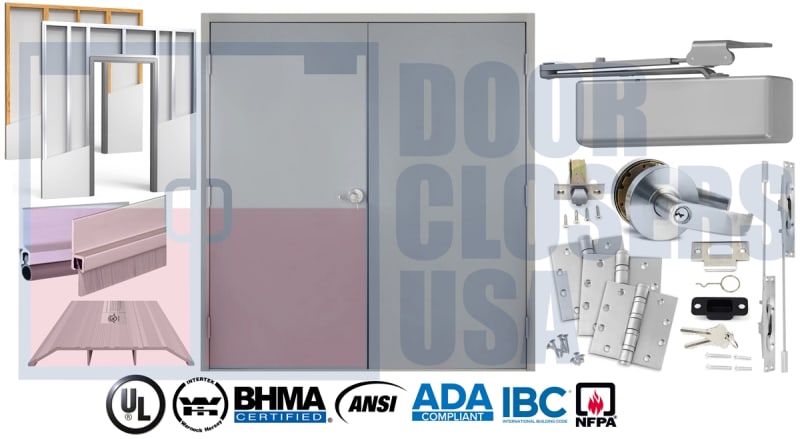 Steel-Liteâ„¢ 96" x 96" Double Hollow Metal Door, Fire-Rated Options, USA Made