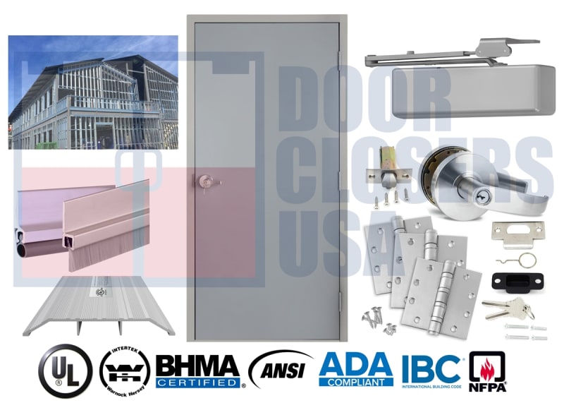 36" x 84" RHR Hollow Metal Door - KD Punch & Dimple for Exterior Steel Stud | Steel-Liteâ„¢