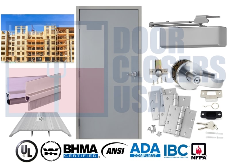 36" x 84" LHR Hollow Metal Door - Exterior Wood Stud, KD Punch & Dimple | Steel-Liteâ„¢