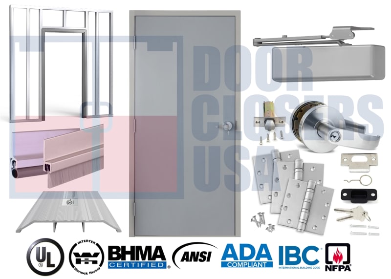 Steel-Liteâ„¢ 42" x 84" Hollow Metal Door, NFPA 80, UL Listed, USA Made