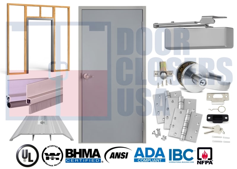 Steel-Liteâ„¢ 48" x 80" Hollow Metal Door, NFPA 80, ADA/IBC, UL Listed