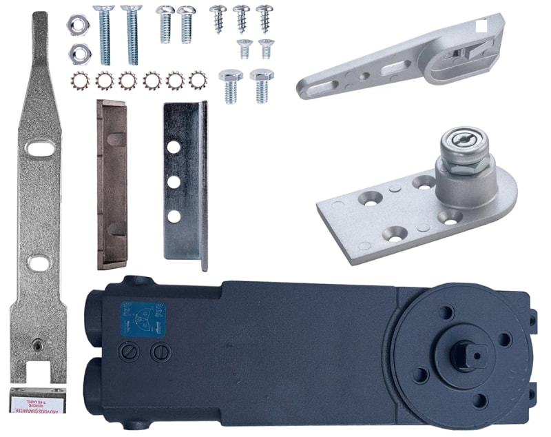 Tubelite OHCC Concealed Closer End Load Kit 2, With Center Hung End Load Arm and Universal Threshold or Floor Pivot