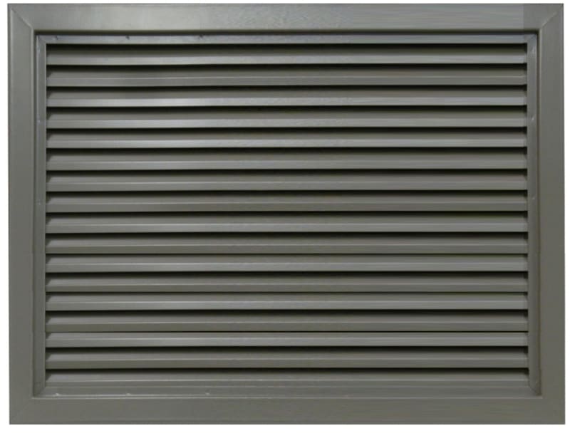 Commercial Door Fixed Blade Louver, 18 Gauge, 24 in x 18 in Cutout Size