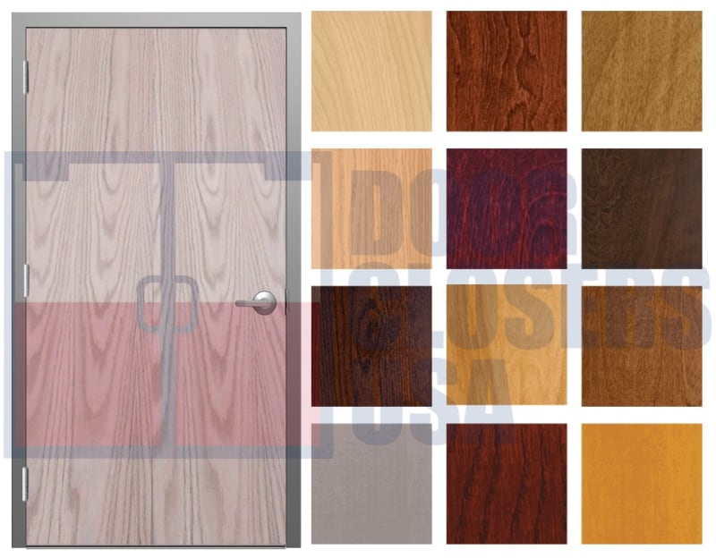 Wood-Lite Architectural Grade 36 in. x 80 in. (3068) Interior Left Hand Reverse Commercial Wood Door and 16 Gauge Steel Knock Down Drywall Frame, Plain Sliced Red Oak Veneer, Solid Particle Core, and Hardware (3-4 Week Production Time)