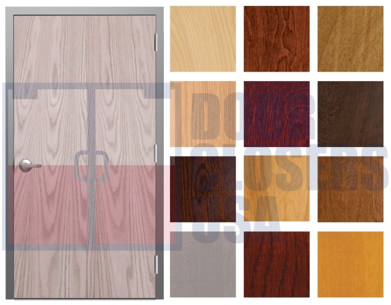 Wood-Lite Architectural Grade 36 in. x 80 in. (3068) Interior Right Hand Reverse Commercial Wood Door and 16 Gauge Steel Knock Down Drywall Frame, Plain Sliced Red Oak Veneer, Solid Particle Core, and Hardware (3-4 Week Production Time)