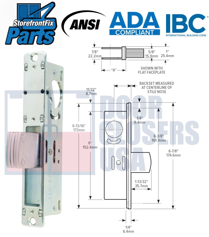 Storefront Door Heavy Duty Long Throw Deadlocks