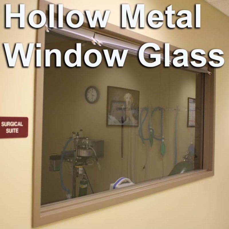 Hollow Metal Borrowed Lite Window Glass