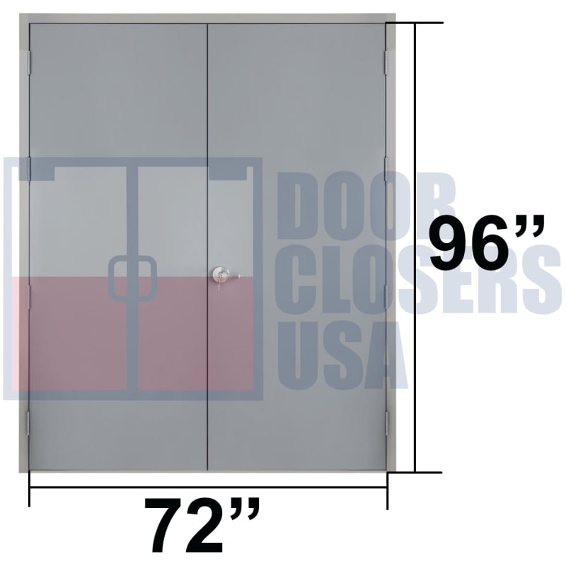 72" x 96" Hollow Metal Double Doors, USA Made, Fire-Rated Options, ADA & IBC Compliant