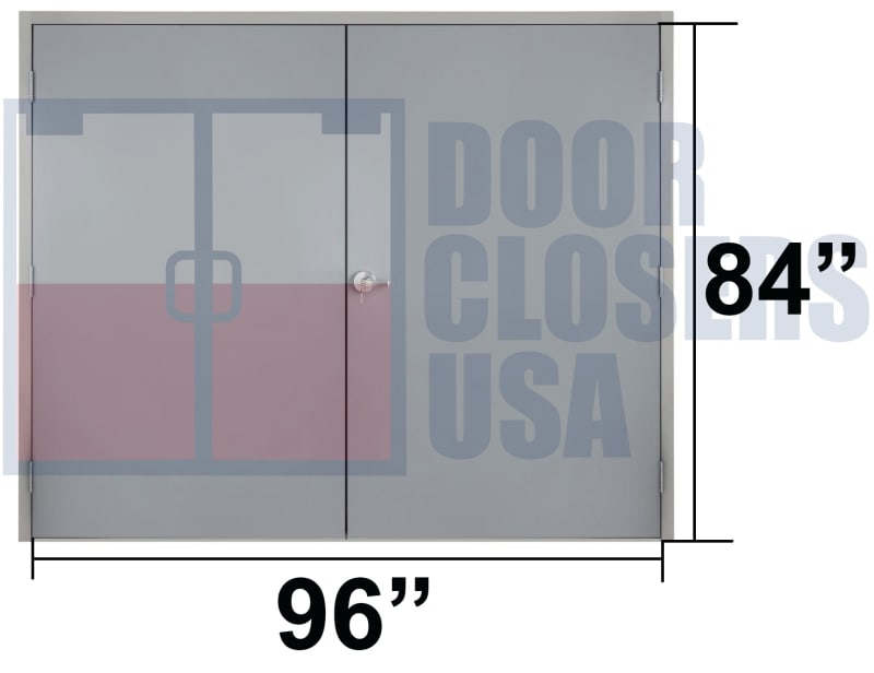 96" x 84" Hollow Metal Double Doors, USA Made, Fire-Rated Options, ADA & IBC Compliant