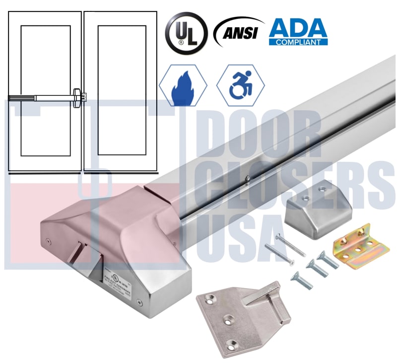 Phoenix Titan 44 Series Rim Exit Device With Overlapping Strike (Double Door Application)